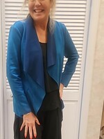 Frank Lyman Open front faux suede jkt
