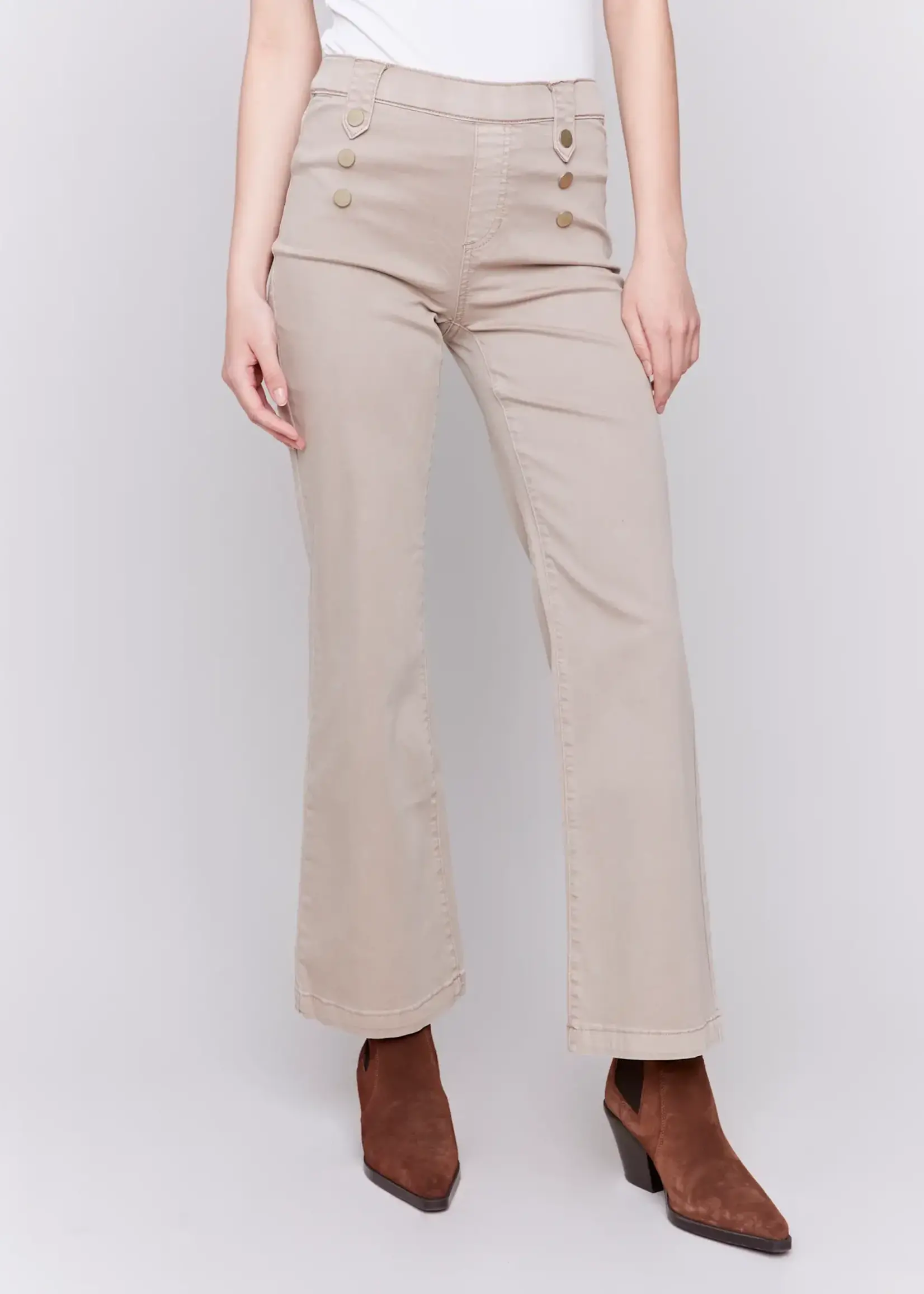 Charlie B Flared pull-on button detail