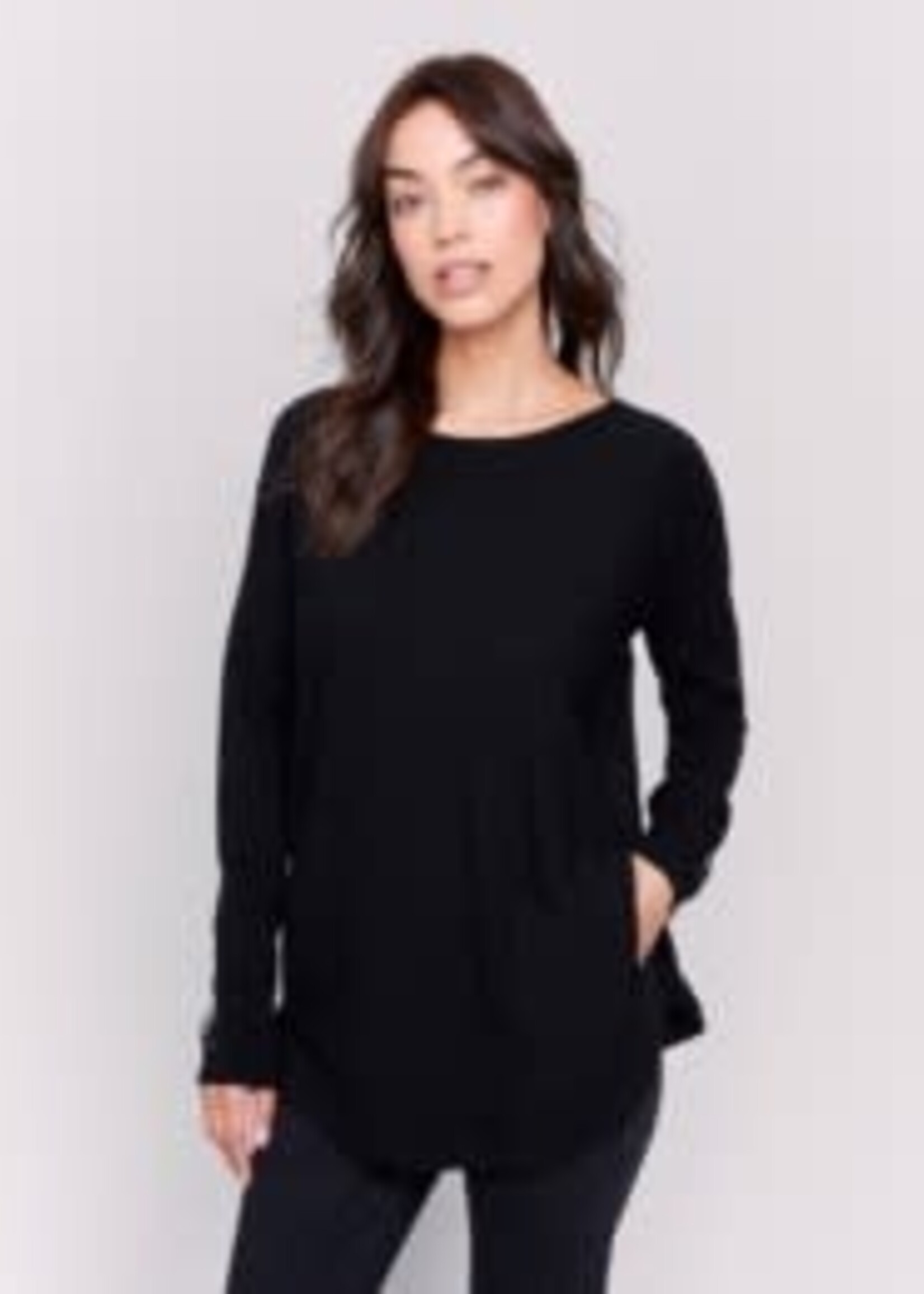 Charlie B Cuff lace up detail sweater