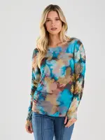 French Dressing Jeans Mesh print top