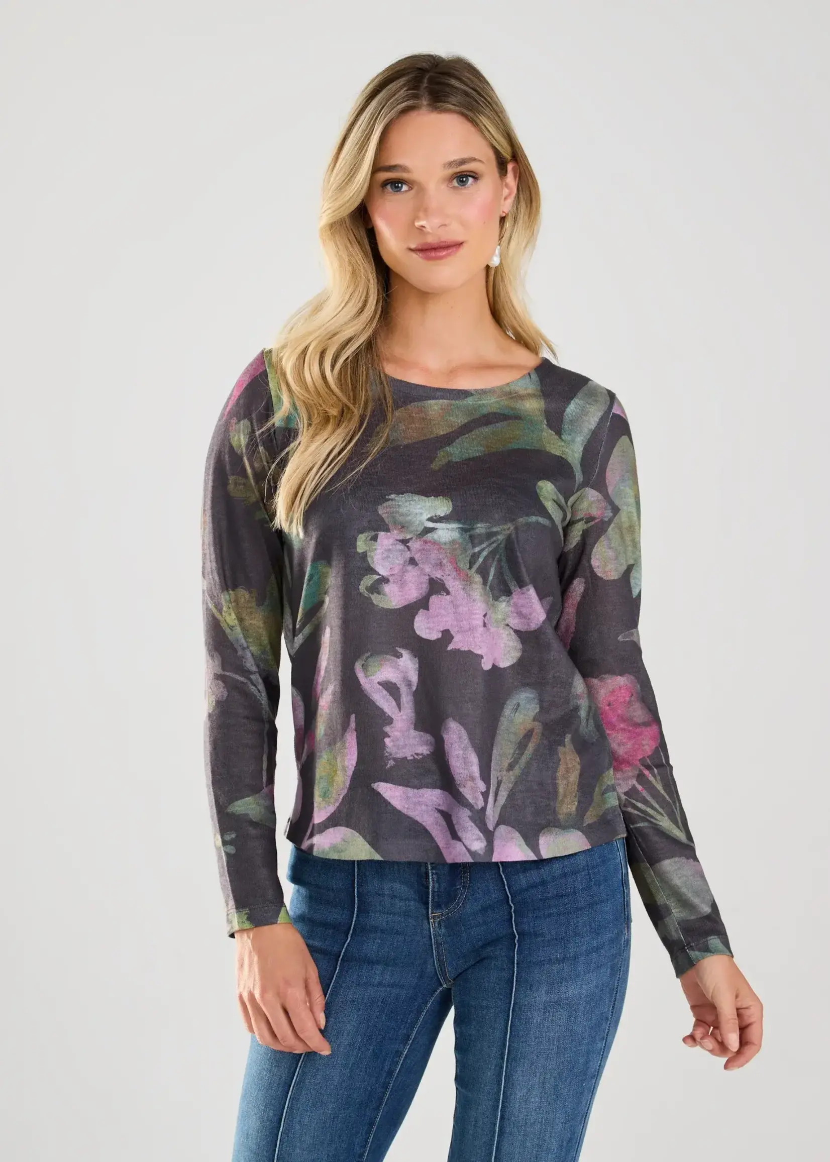 French Dressing Jeans Printed crew neck top