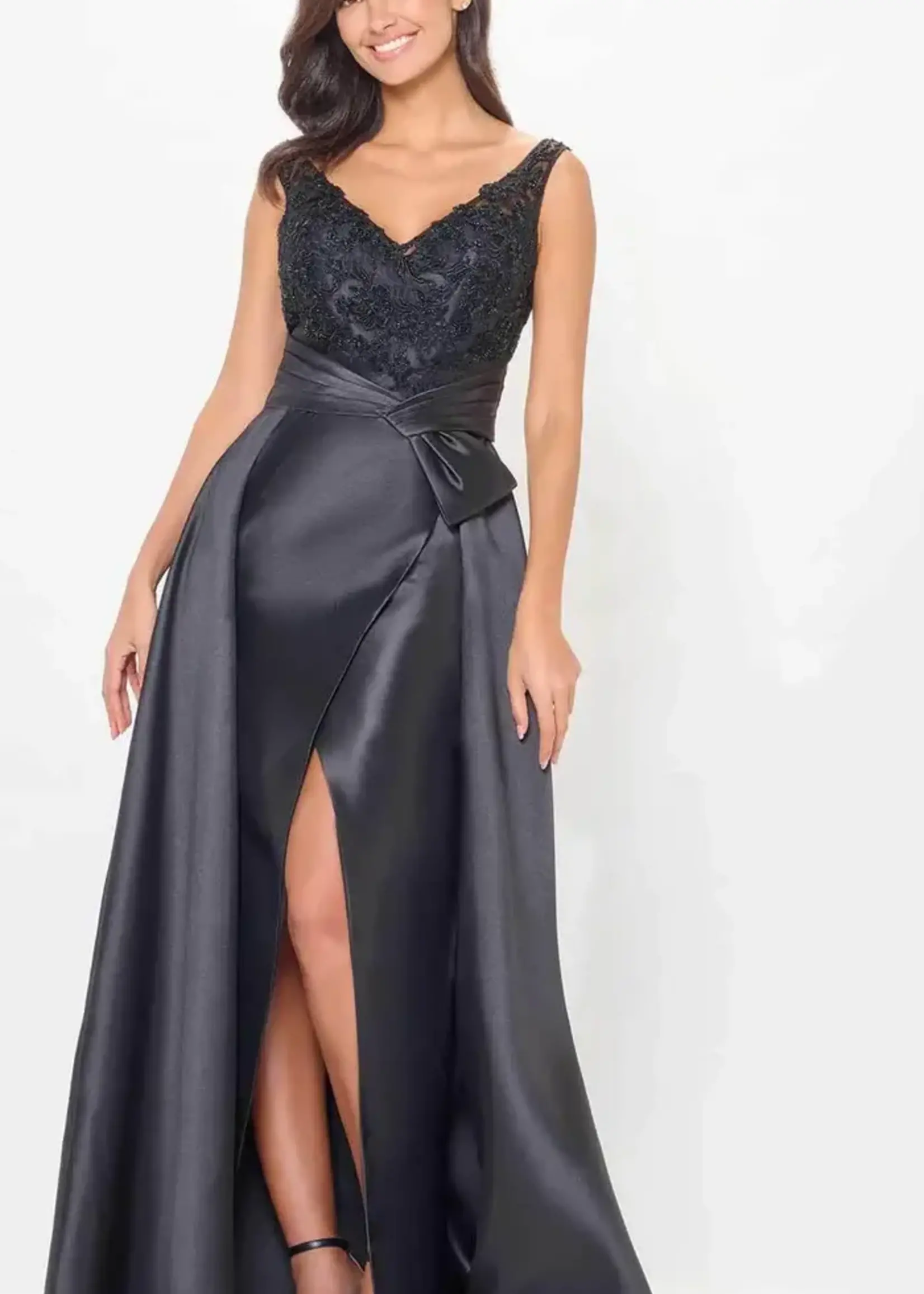 Cameron Blake Removable over- skirt evening gown