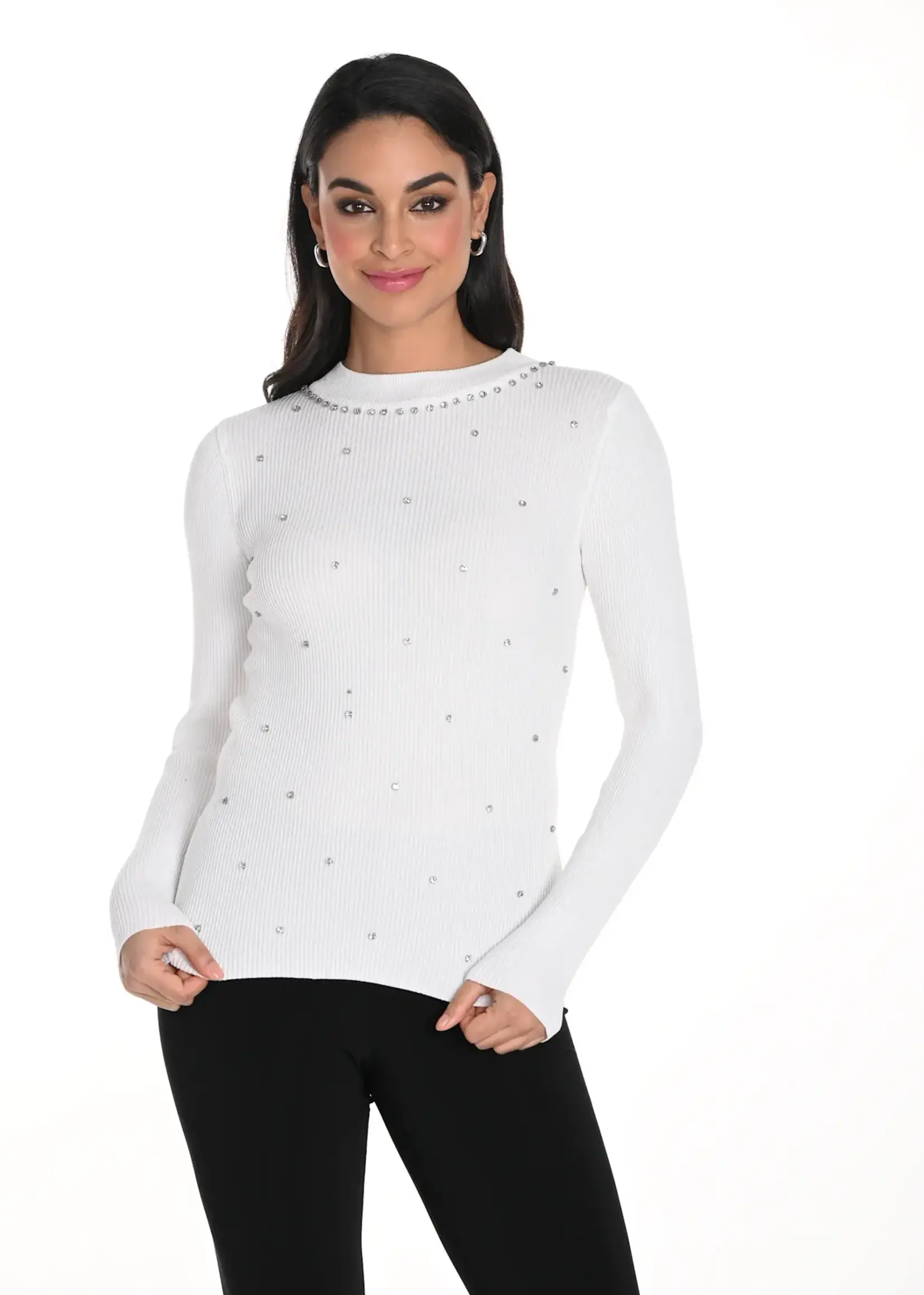Frank Lyman Long sleeve blingy top