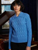 Elena Wang Collared cable knit sweater
