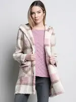 Picadilly Plaid teddy bear coat w/ hood