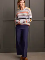 Tribal Yarn striped crew neck
