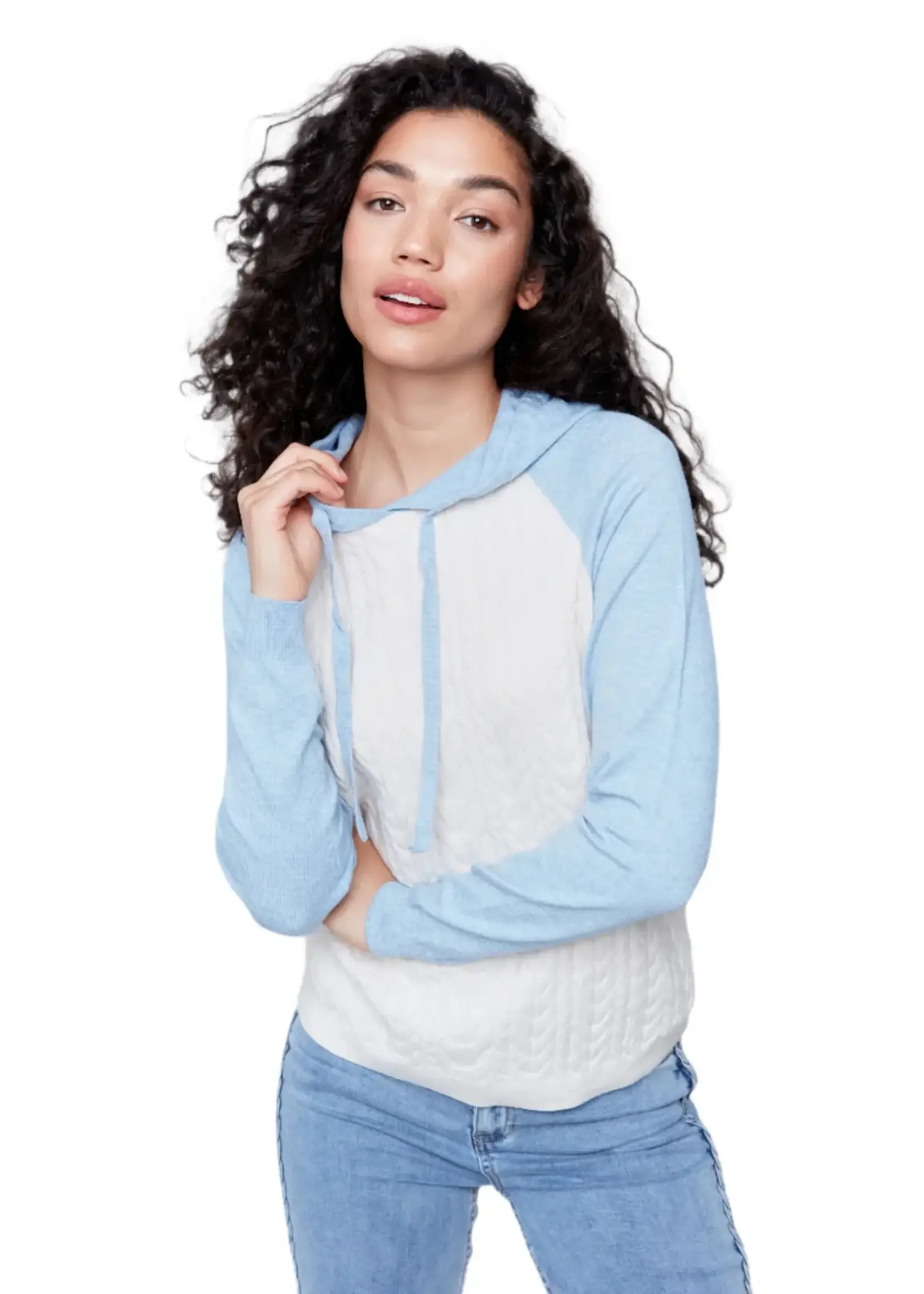 Charlie B 2 Toned heathered hoodie