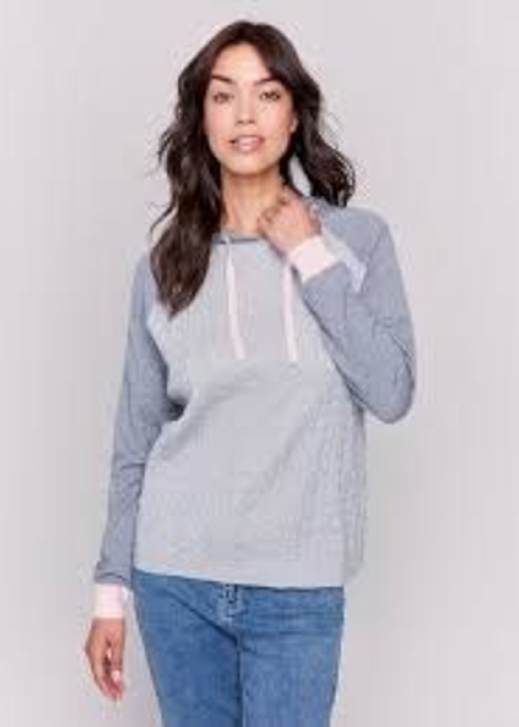 Charlie B 2 Toned heathered hoodie