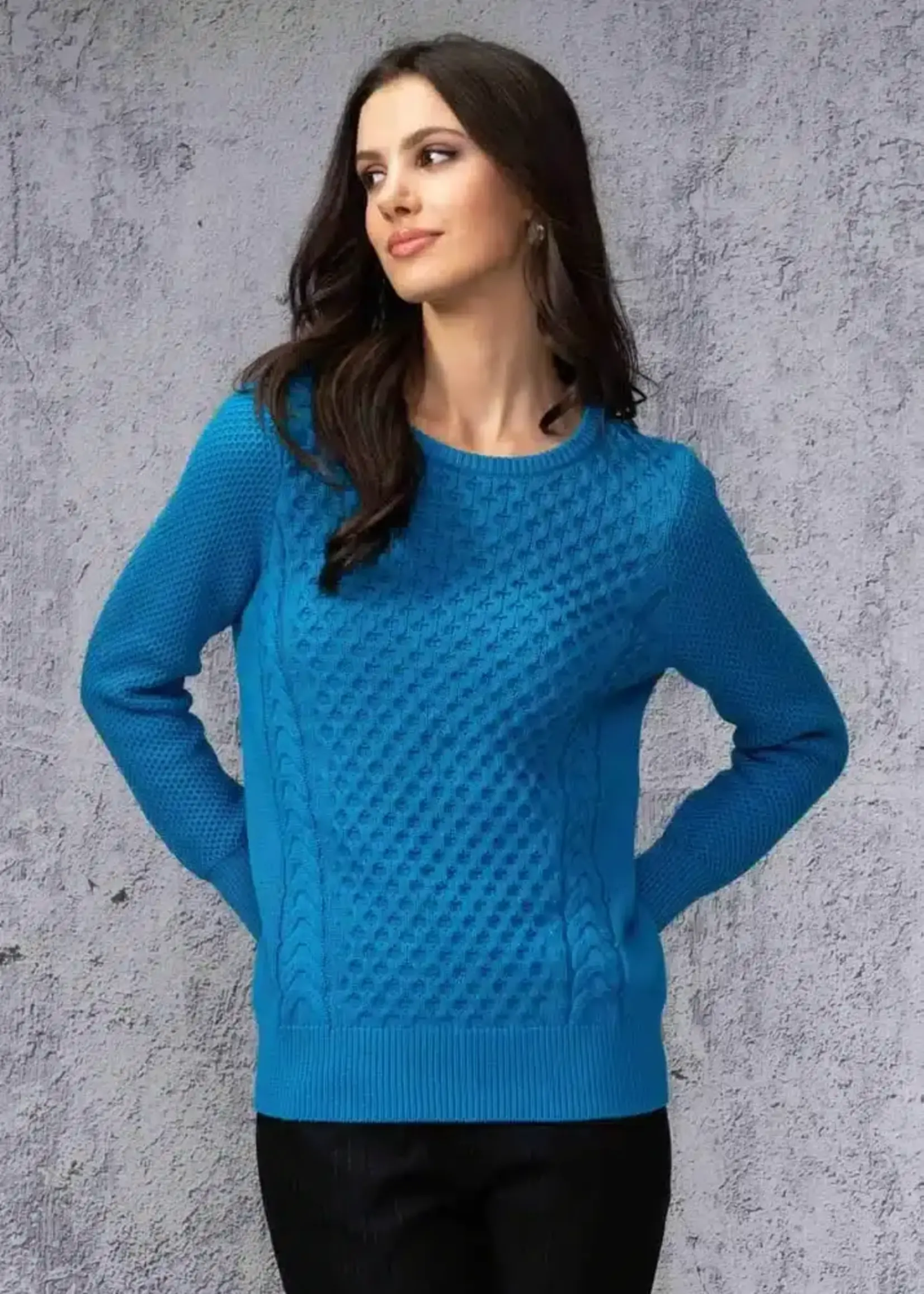 Alison Sheri Cotton weaved sweater