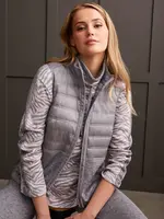 Tribal Metallic threaded zip vest