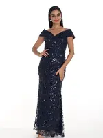 Frank Lyman Sequin off- shoulder bodycon dress