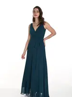 Frank Lyman Chiffon sleeveless gown w/ crinoline