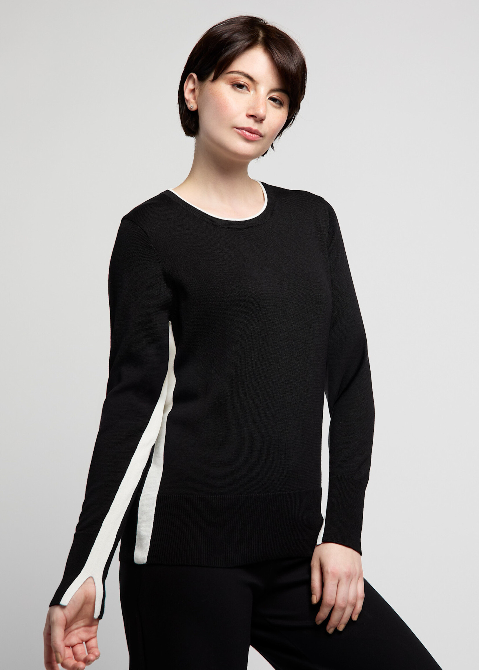 Atelier Crew neck long sleeve with racer trim