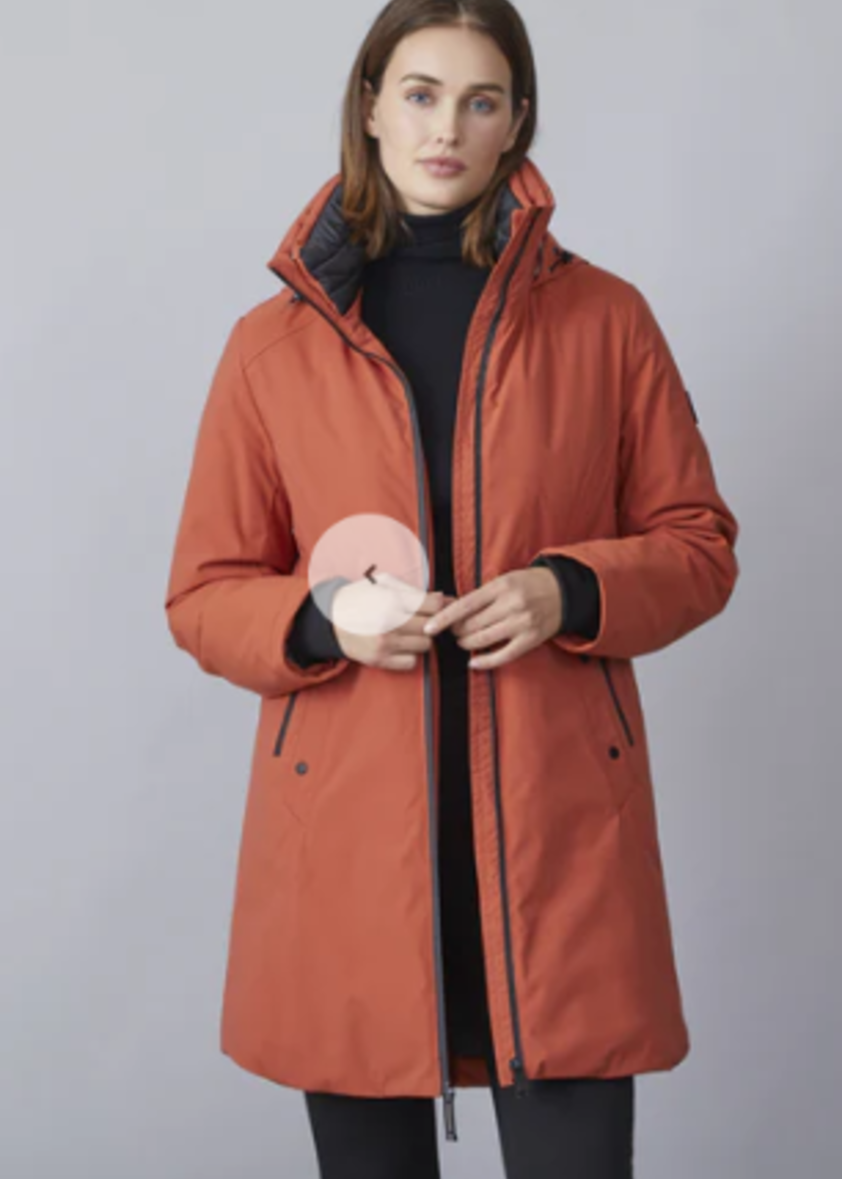 Junge Hidden hood waterproof coat
