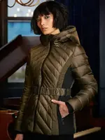 Elena Wang Quilted belt puffer jacket