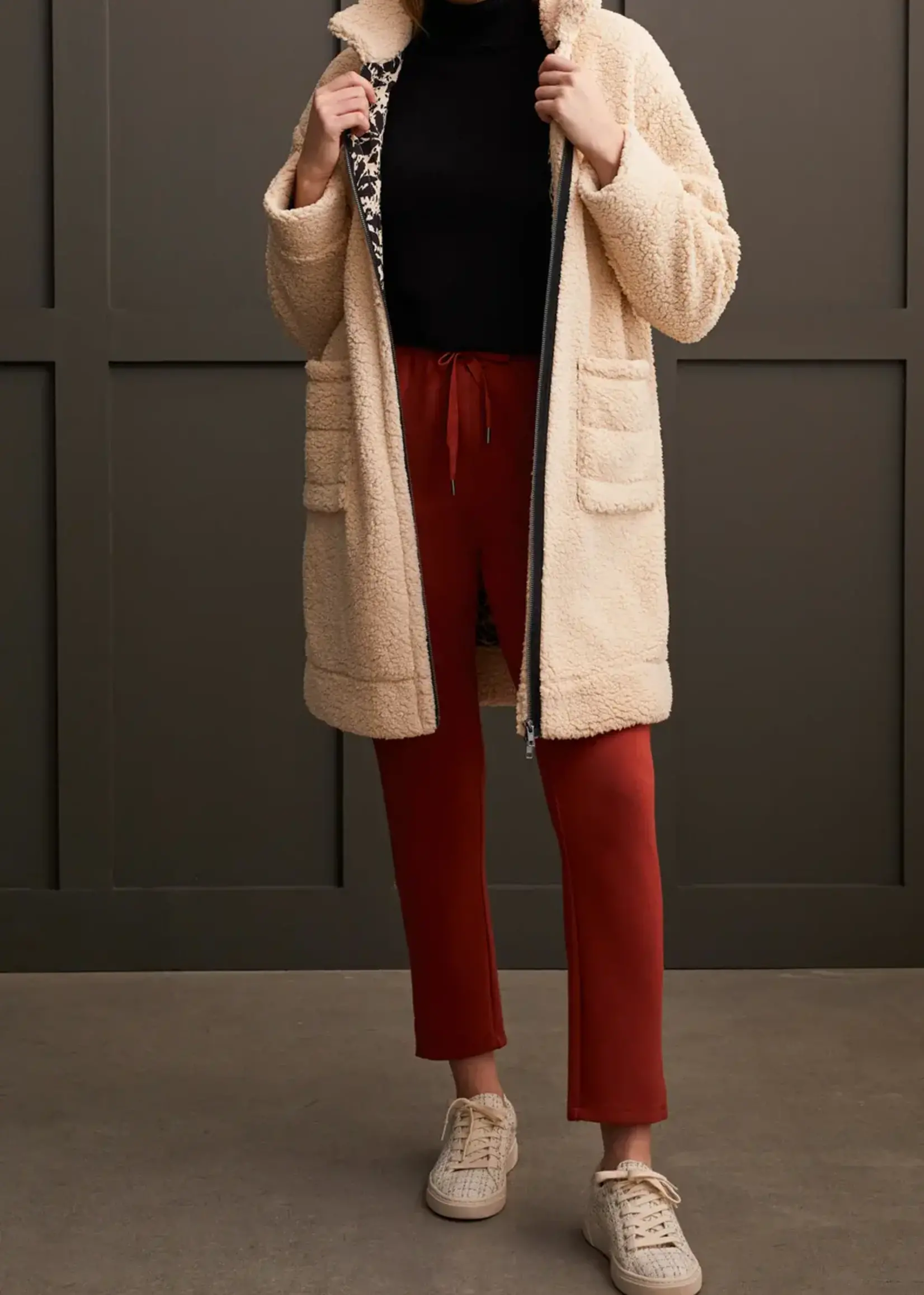 Tribal Plush lined zip coat