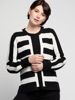 Atelier Knit colour block removable collar