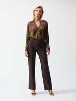 Joseph Ribkoff Satin animal print blouse