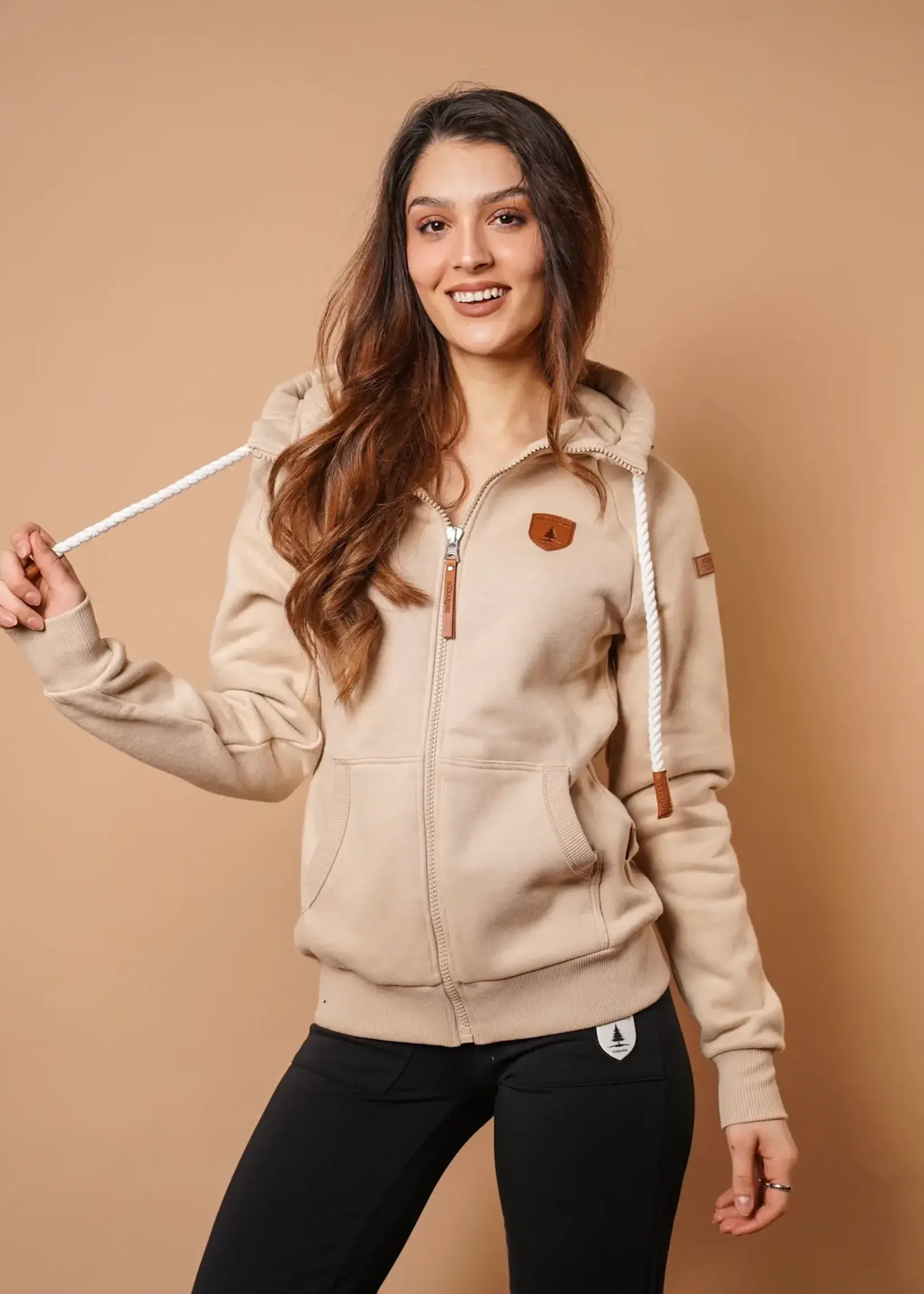 Wanakome Hera/ Cord full zip hoodie
