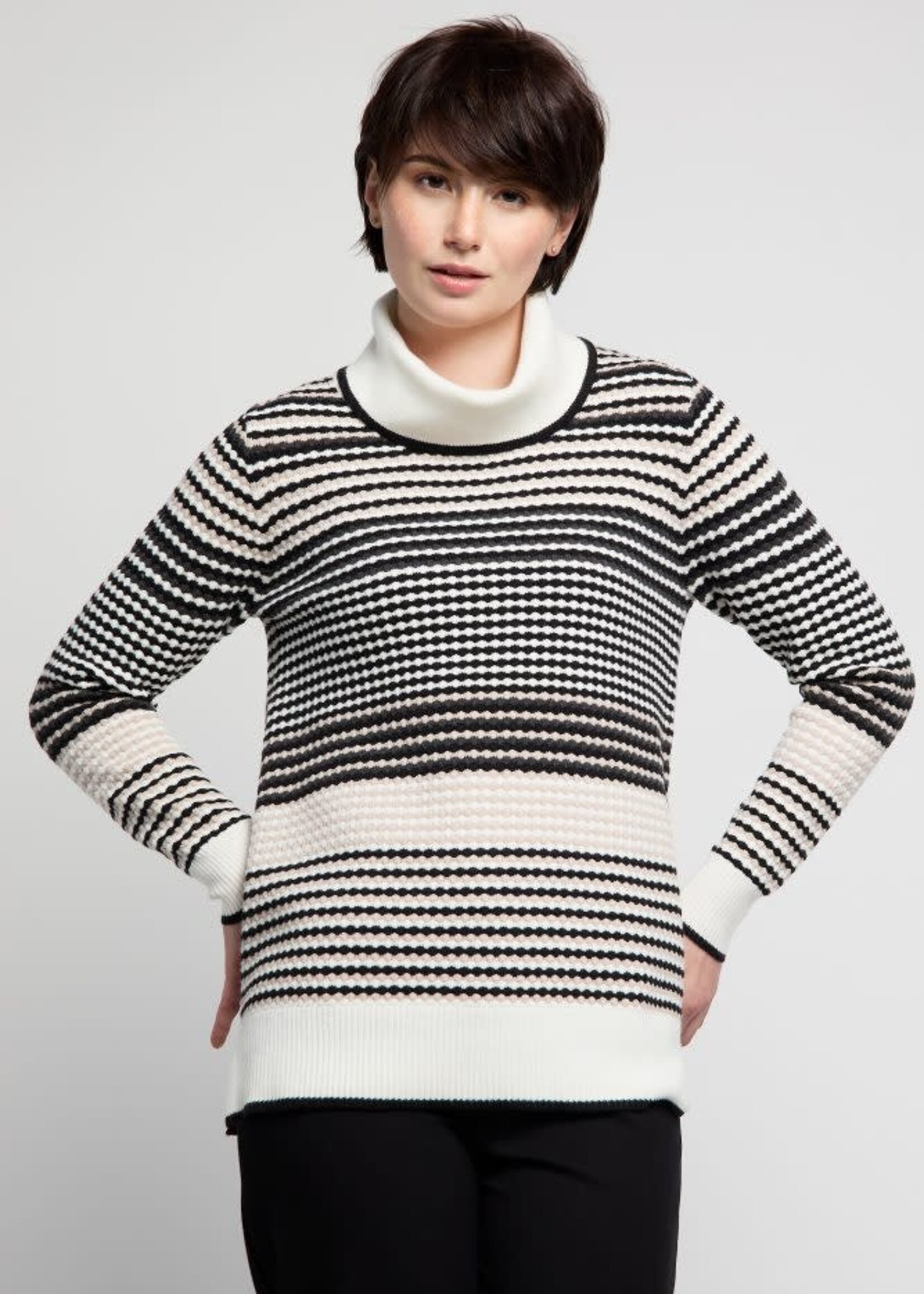 Atelier Print knit turtle neck