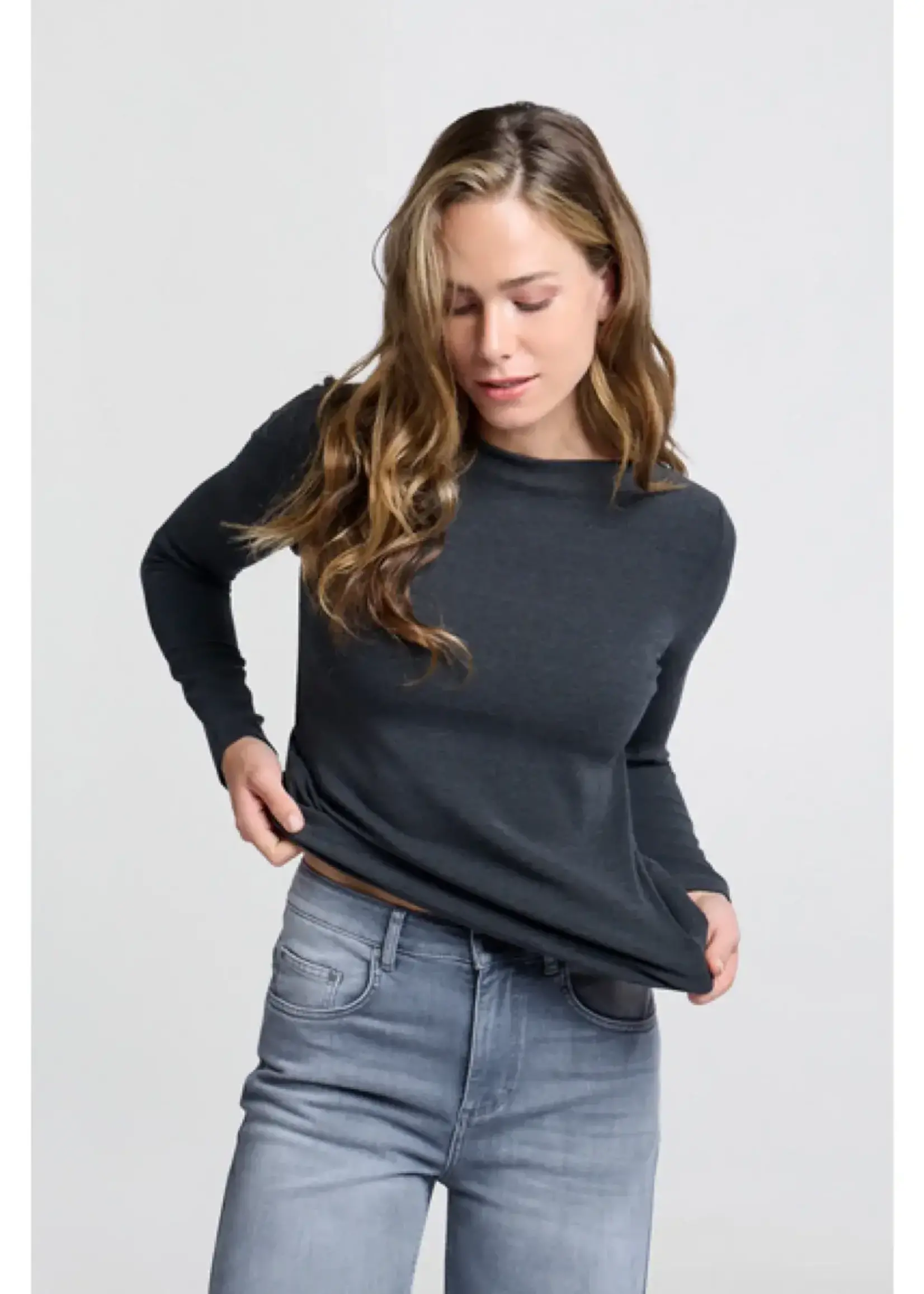 YaYa Women Boat Neck long sleeve