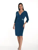 Frank Lyman Faux wrap style dress w/ embellished detail