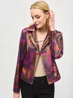 Joseph Ribkoff Foiled print moto jacket