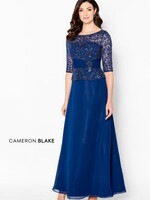 Cameron Blake Hand beaded bateau neckline gown