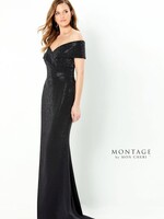 Montage Off shoulder stone accent gown
