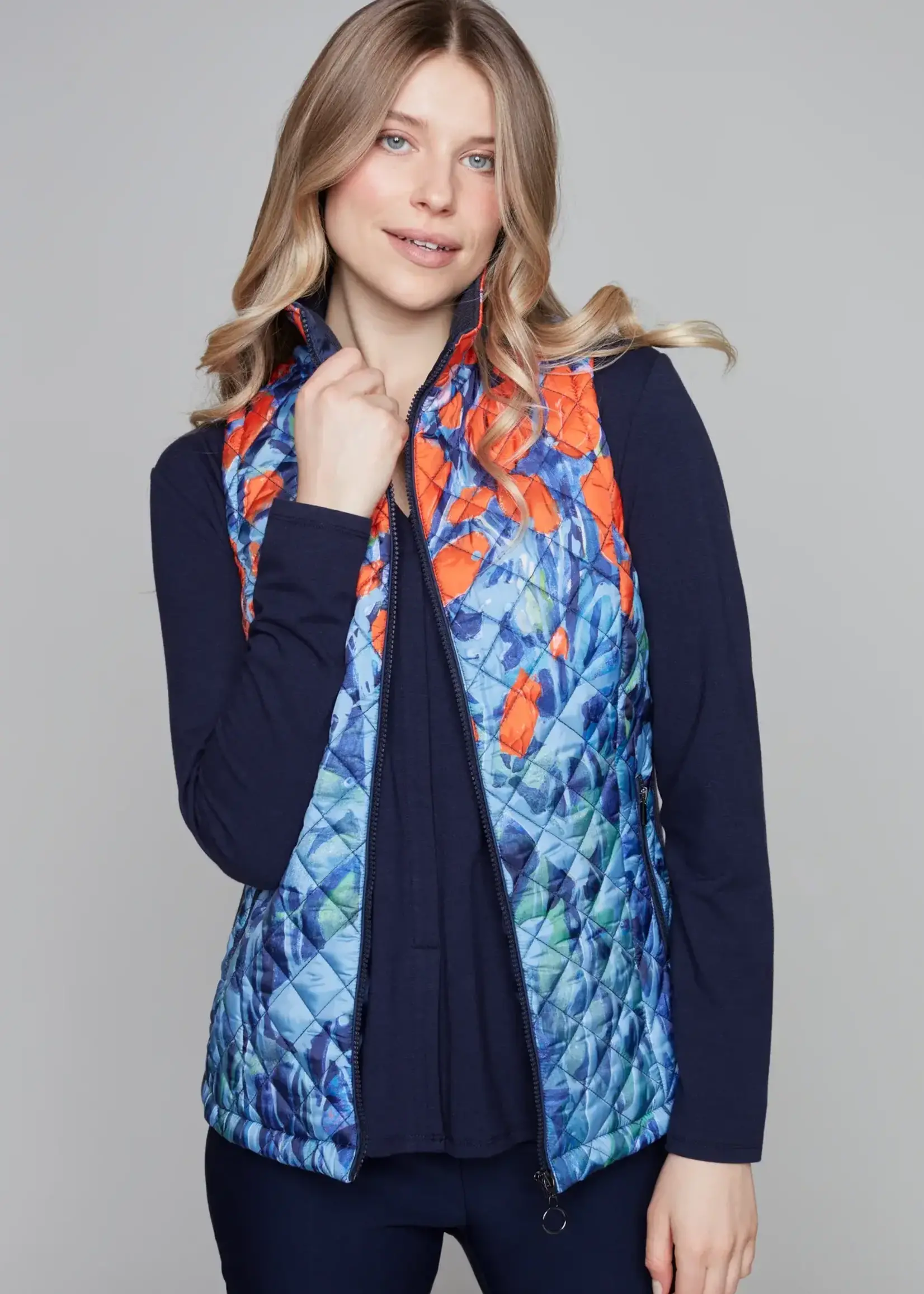 Claire Desjardins Apparel Dusk in the garden quilted vest