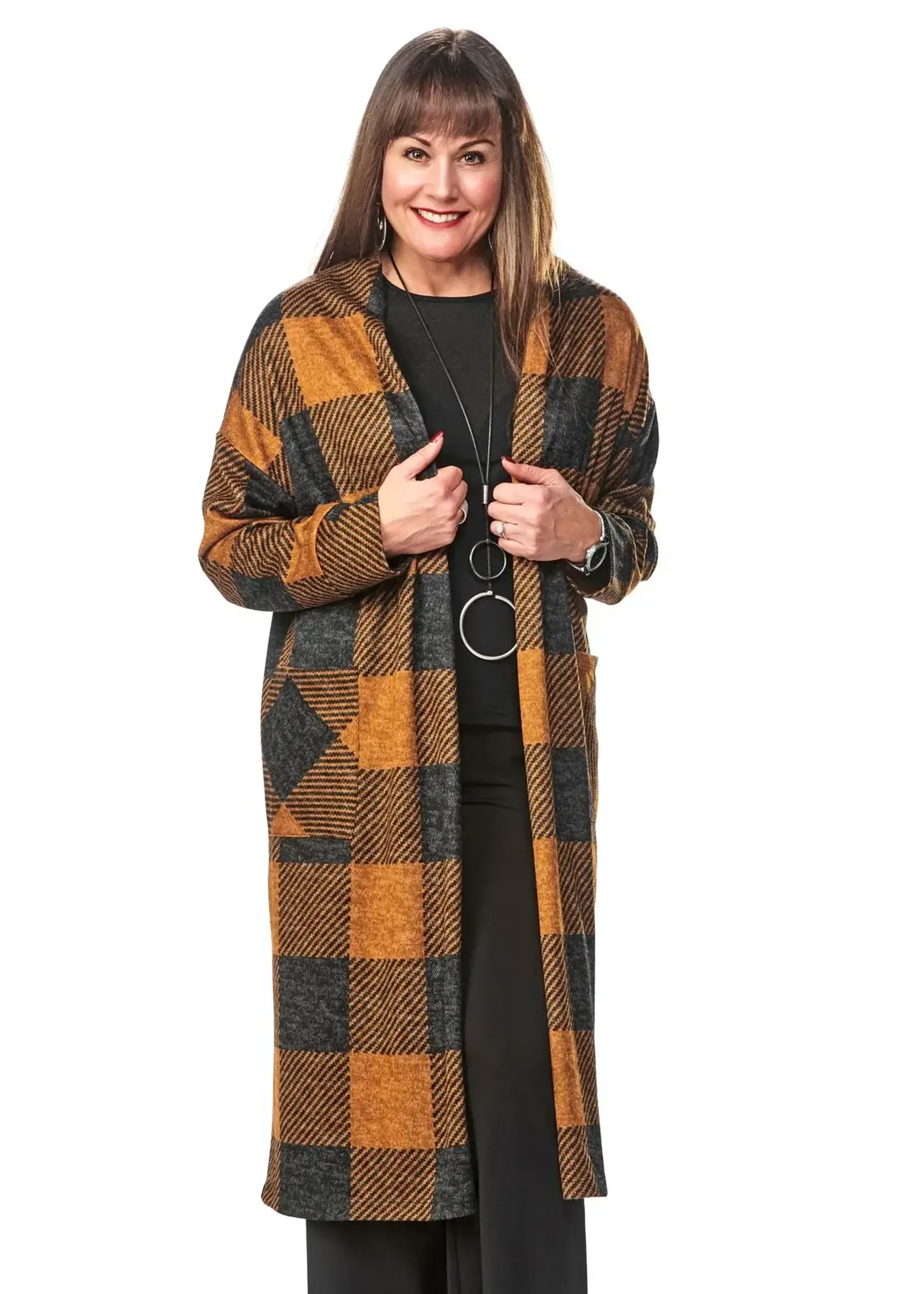 RAPZ Rapz plaid shacket