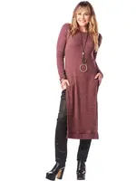 RAPZ Sleeved high slit tunic