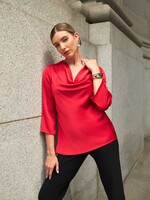 Frank Lyman Draped cowl neck 3/4 sleeve top