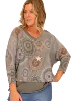 Made in italy Double lined top w/ Necklace