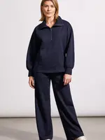 Tribal Half zip quilted Kangaroo sweatshirt