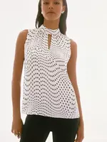 Joseph Ribkoff Halter neck print sateen top