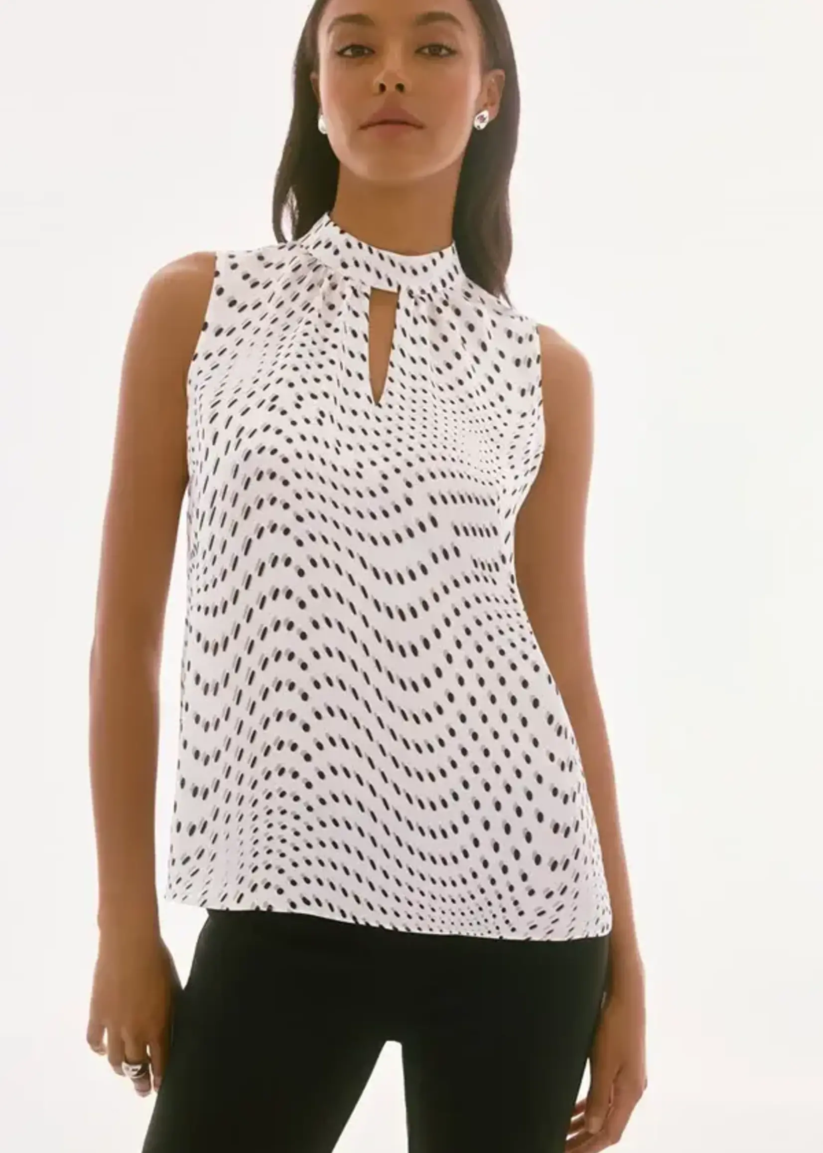 Joseph Ribkoff Halter neck print sateen top
