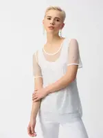Joseph Ribkoff Sparkle mesh top with cami