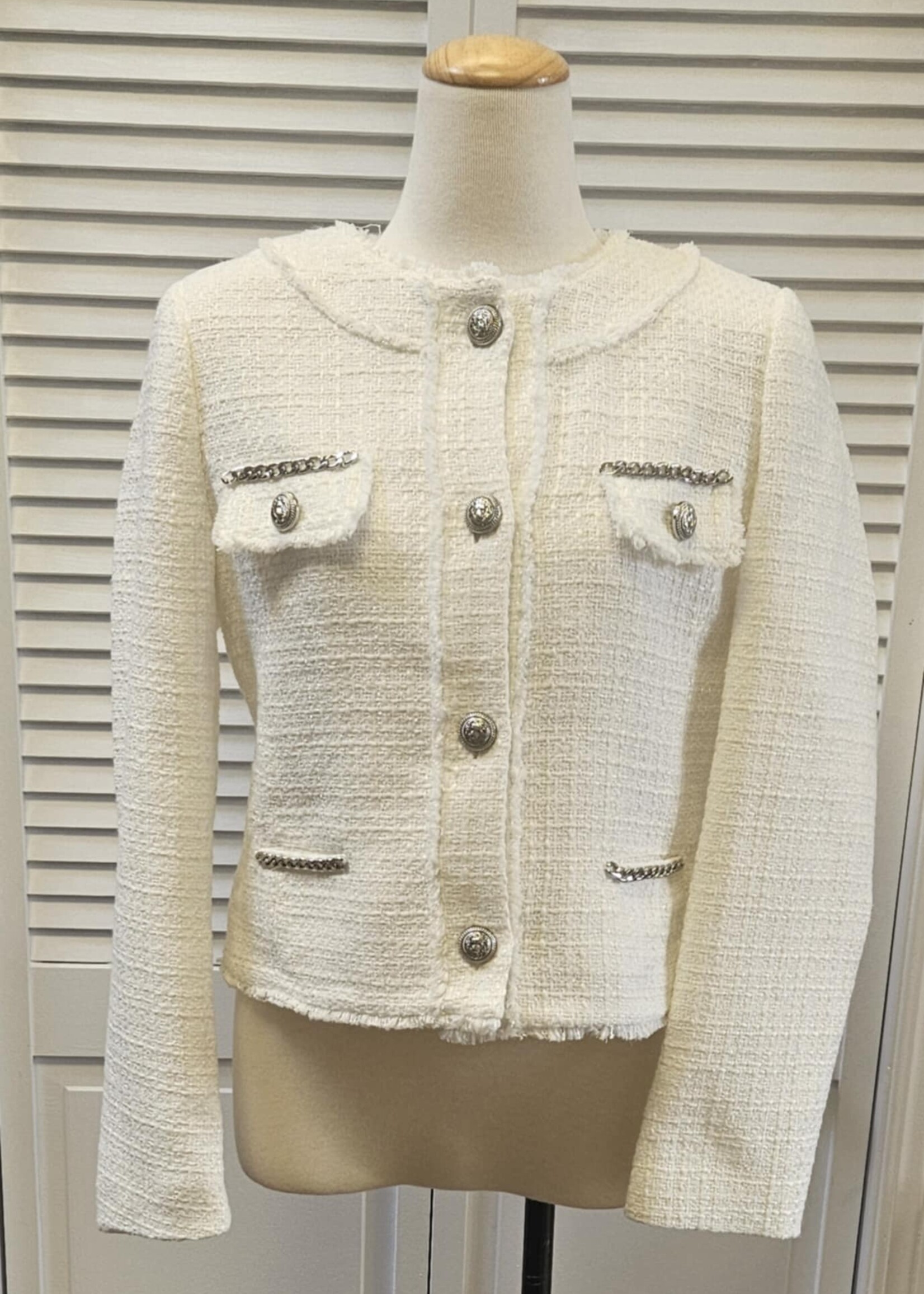 Joseph Ribkoff Tweed jacket with silver details295.00