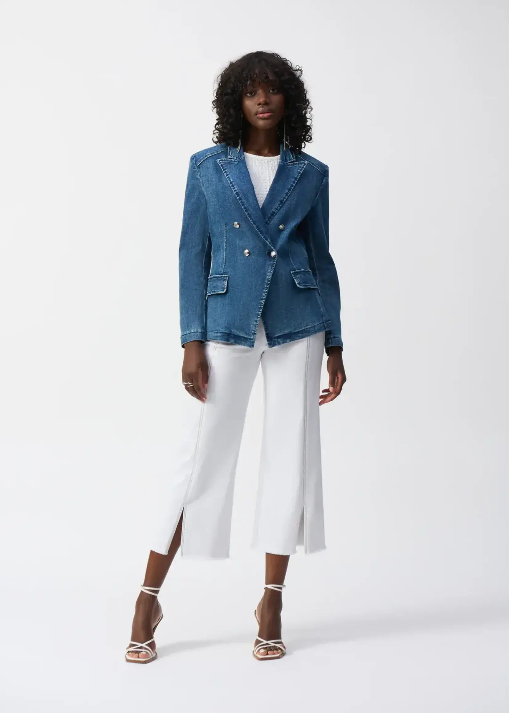 Joseph Ribkoff Stretch denim double breasted blazer