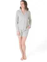 Latte Love 2pc notch collar short set
