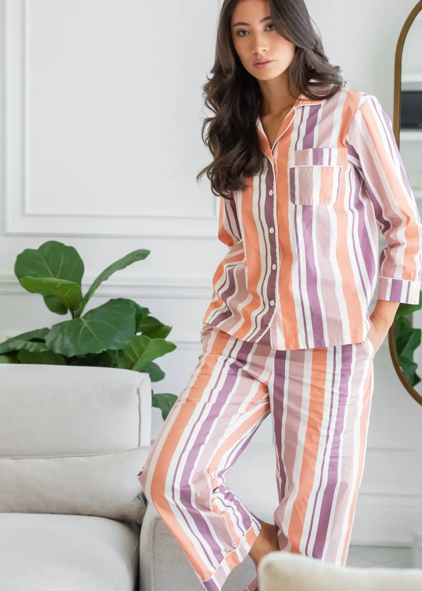 Latte Love Poplin P.J set