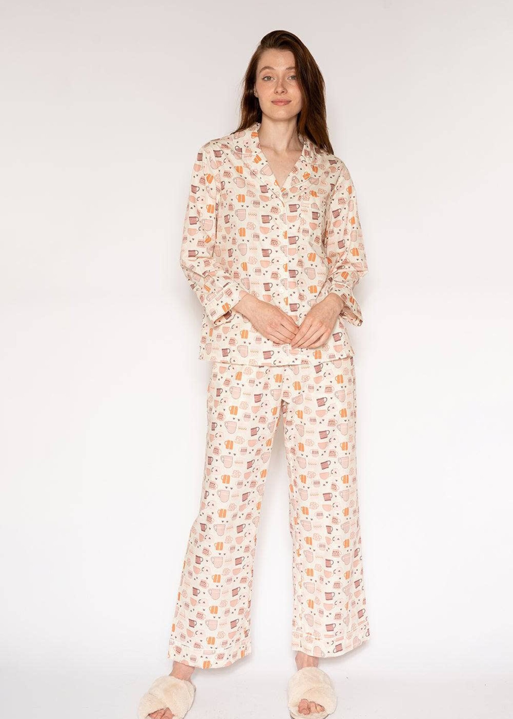 Latte Love Poplin P.J set
