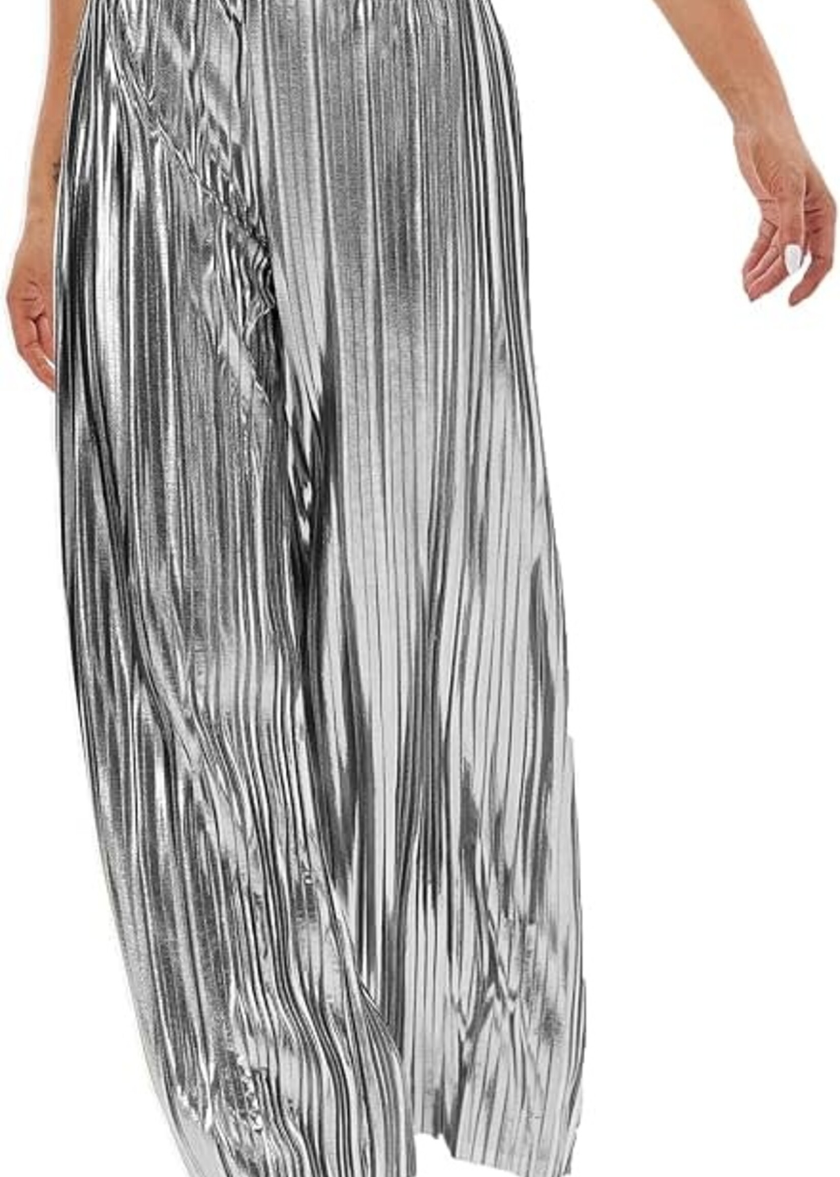 Frank Lyman Metallic finish pleated pant