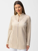 Joseph Ribkoff Laser cut suede jacket