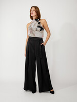 Frank Lyman High- waisted wide leg belted pant