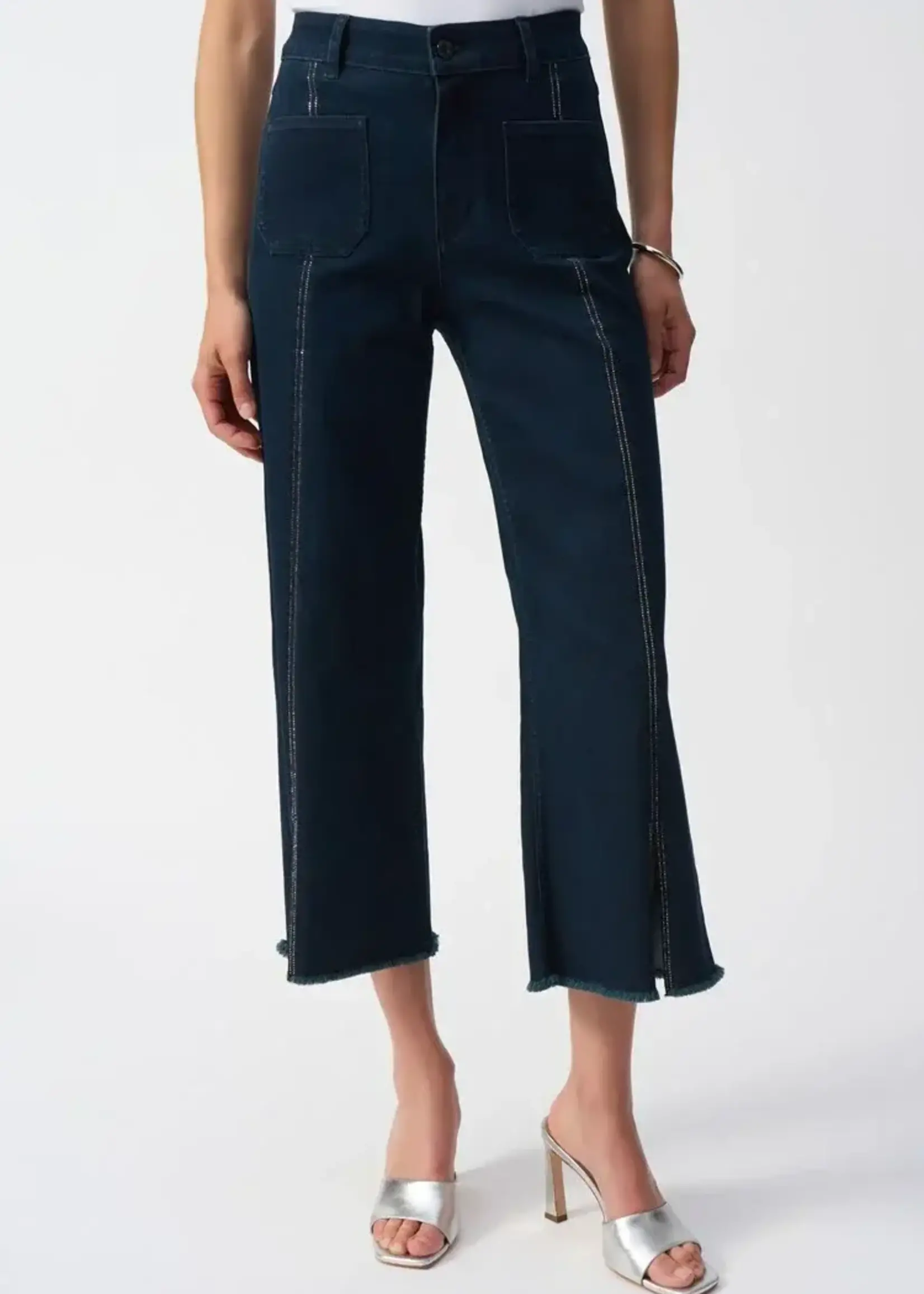 Joseph Ribkoff Culotte front seam embellished jean