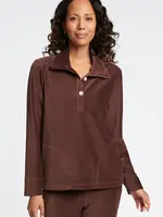 Foxcroft Plush cord popover sweater