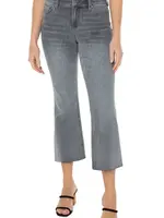 Liverpool Hannah crop flare raw hem jean