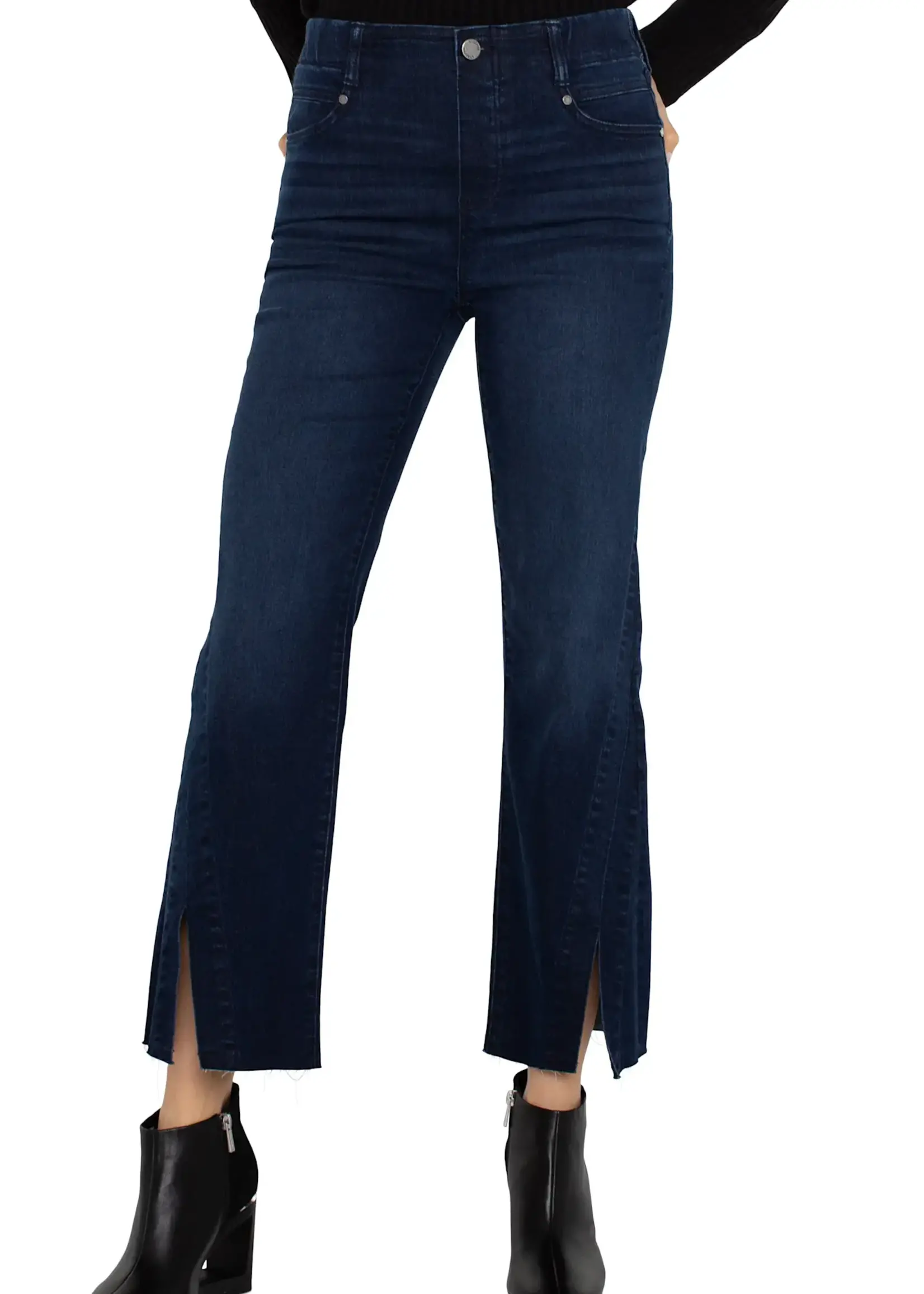 Liverpool Crop flare twisted seam jean